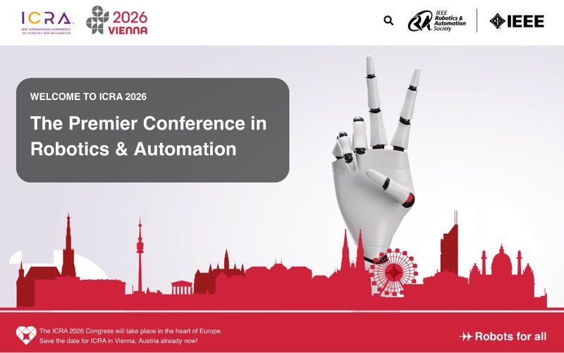 ICRA 2026：机器人与自动化国际会议