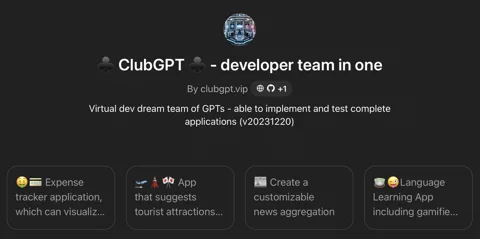 ClubGPT: An Agentic Development Team Experiment