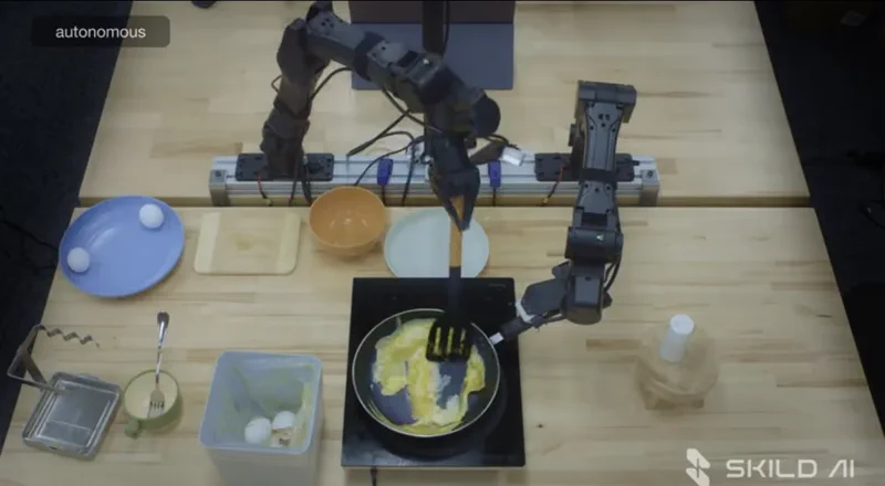 Skild AI 教机器人通过观看 YouTube 学做饭
