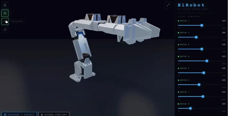 NormaCore 推出网页模拟器:无需 3D 打印,浏览器内即可试玩开源机械臂