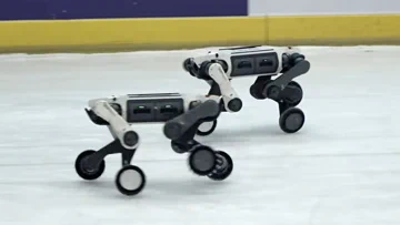 DEEP Robotics 绝影 Lynx M20 冲击“冬奥金牌”：轮足机器人闪耀冰雪赛场