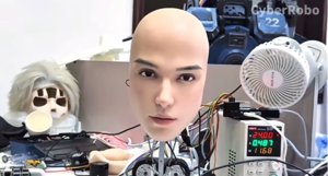 安德阁智能机器人展示栩栩如生的面部表情