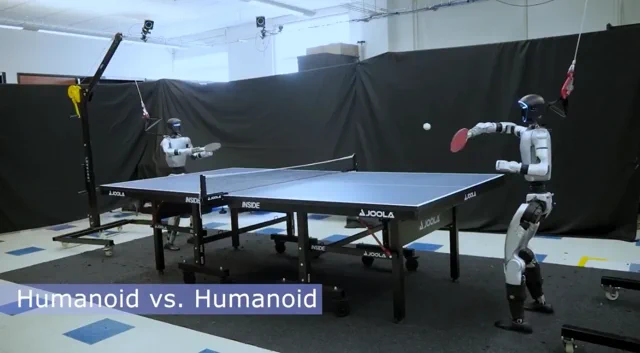 Humanoid robotok ütköznek össze egy epikus pingpong mérkőzésen